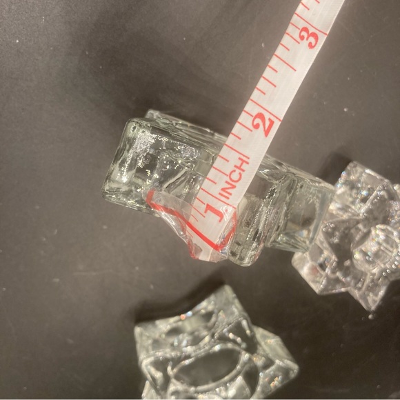 Glass/crystal clear star tea light candleholders 1/2’t w/1 tapper candleholder - Picture 6 of 14